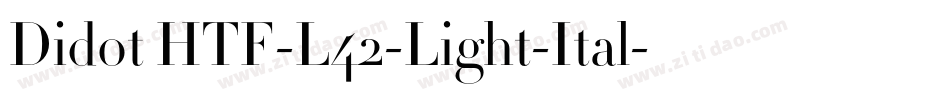 Didot HTF-L42-Light-Ital字体转换